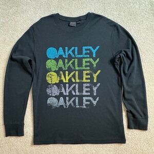 Oakley Graphic Long Sleeve T-Shirt Cotton Blend Casual‎ Top Mens XL